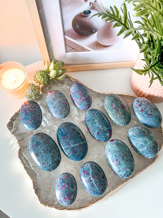 Ruby Kyanite Palm Stone