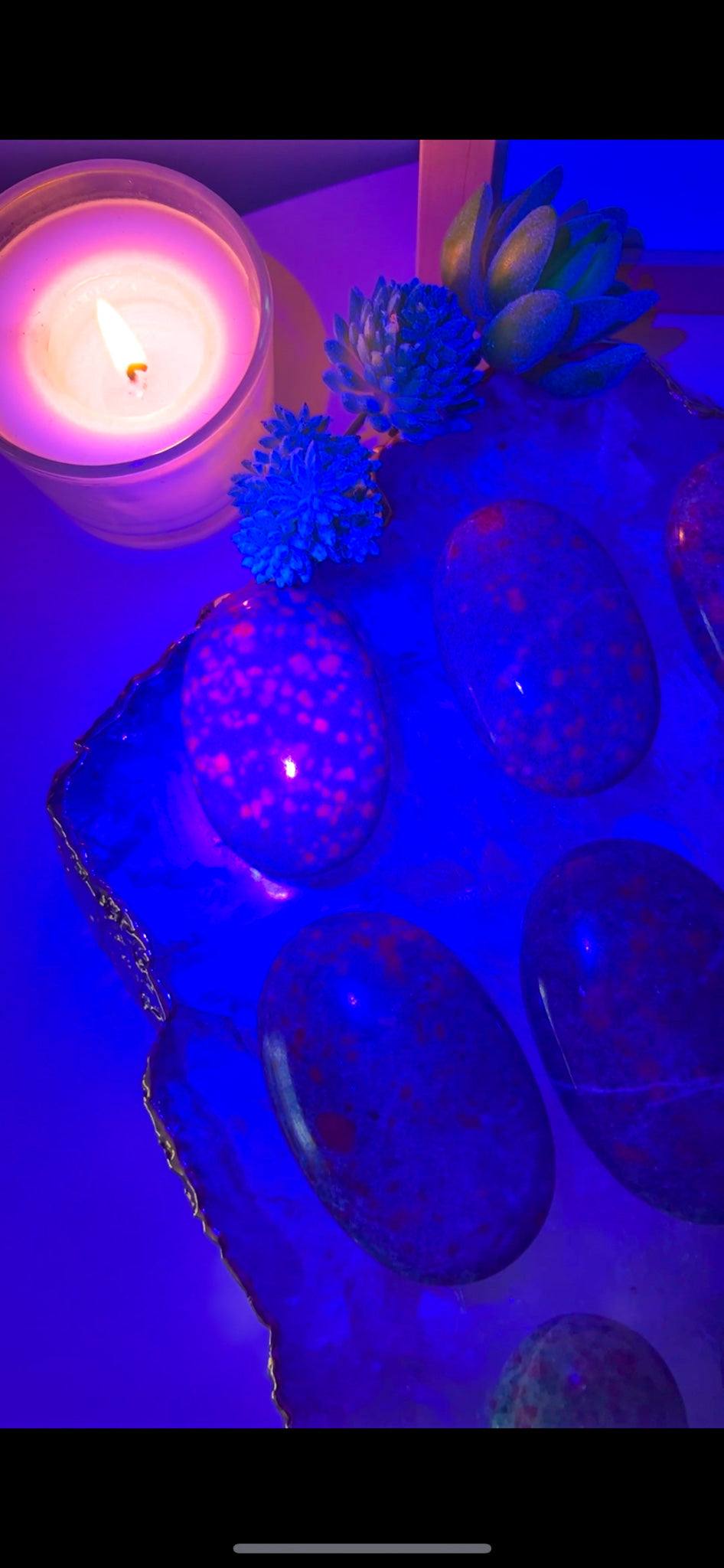Ruby Kyanite Palm Stone