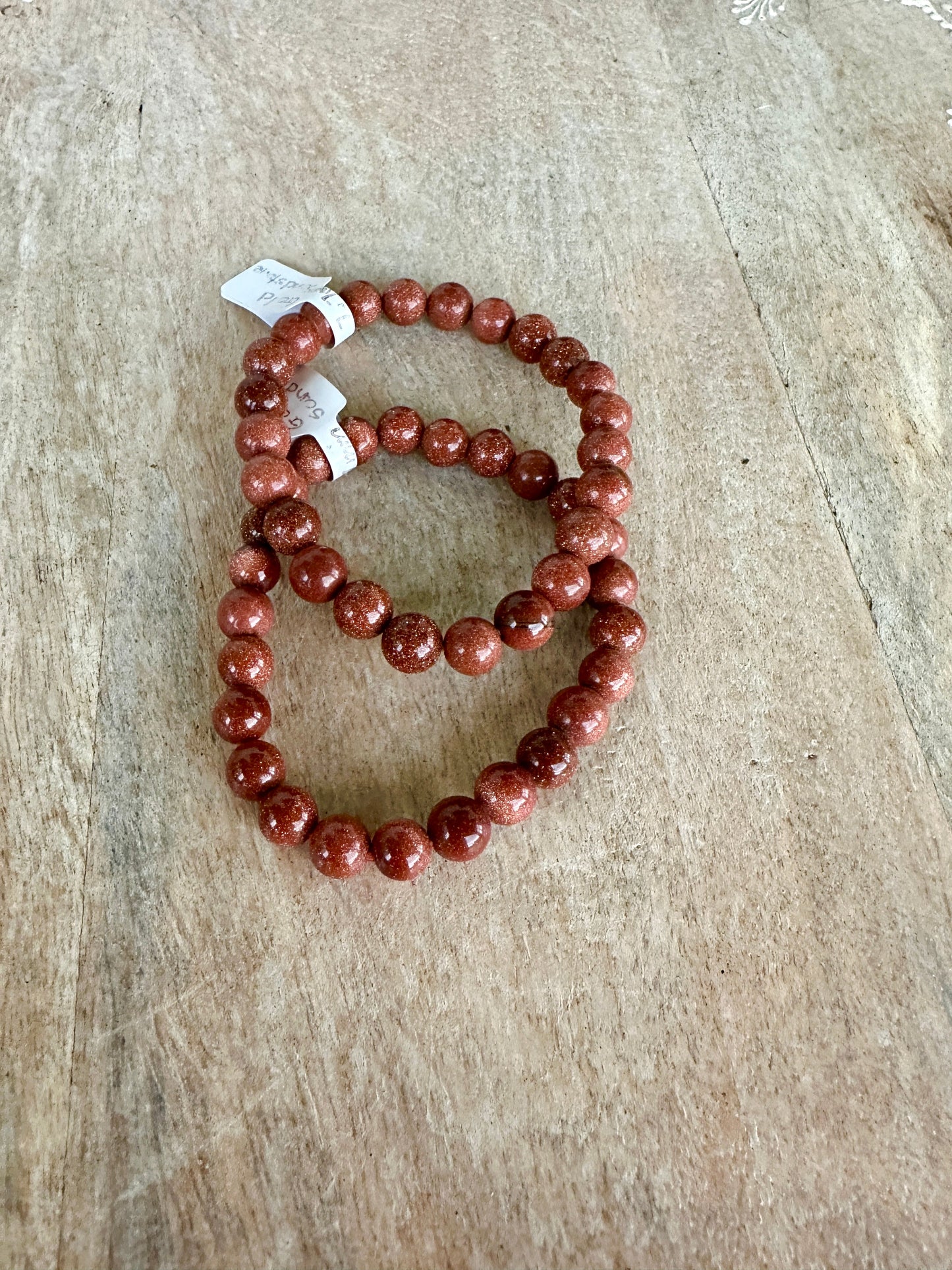 Sparkle Your Way with Gold Sandstone Bracelet 7.2mm - Enhance Your Style and Positivity