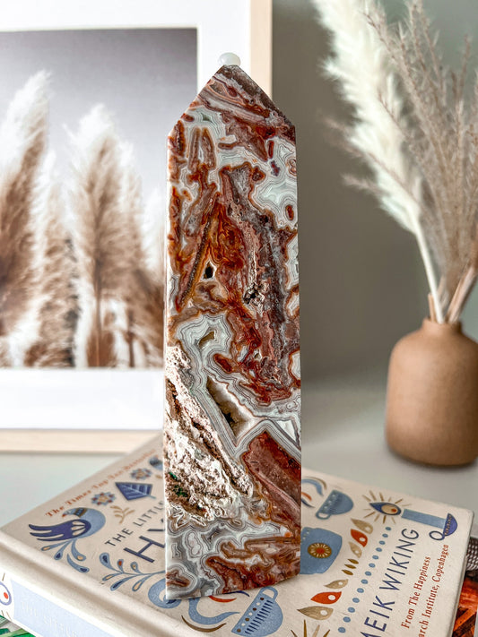 Mexican Lace Agate Tower